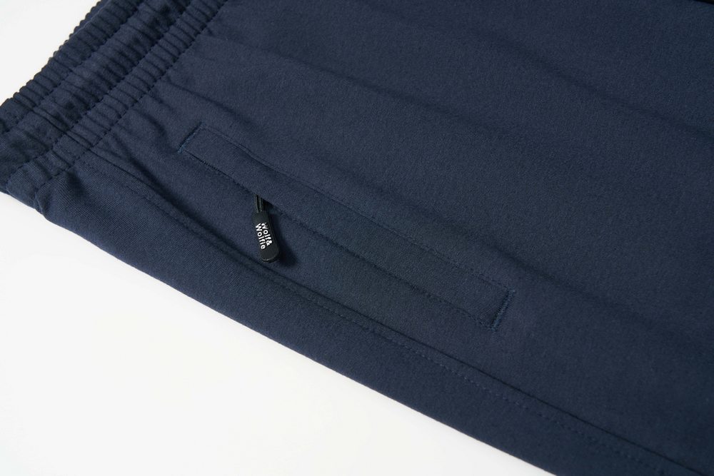 Pánské tepláky Wolf & Wolfie T2675B tmavě modré (rovná nohavice)