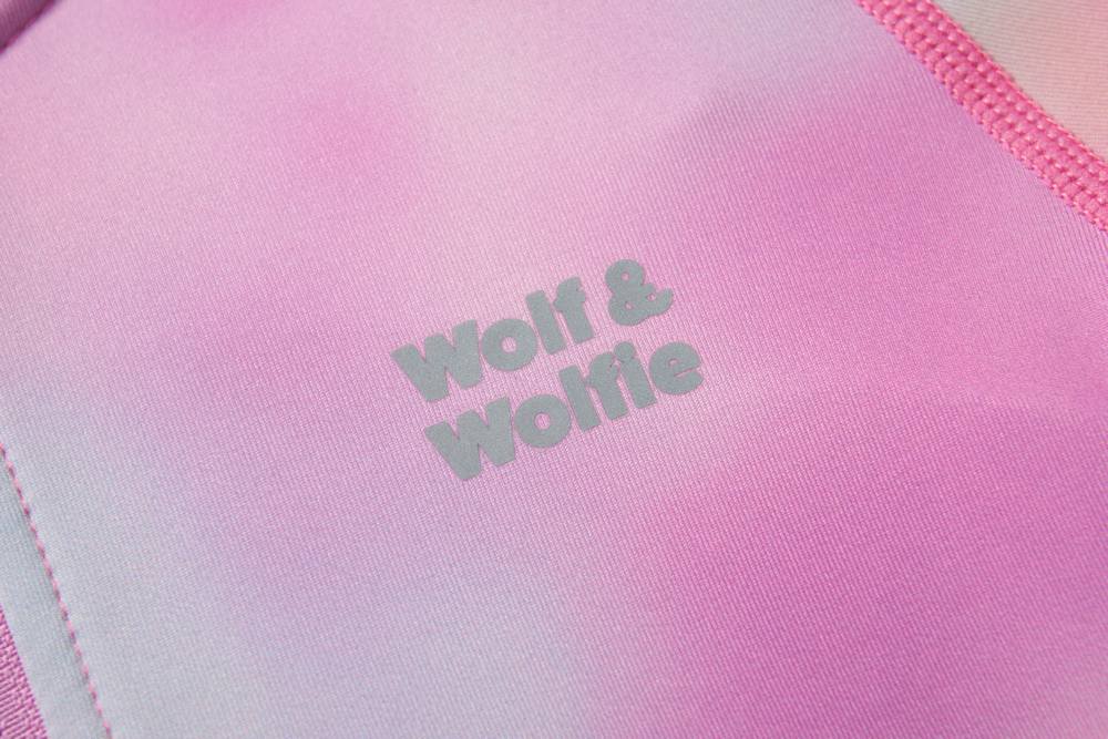 Outdoorová dívčí mikina Wolf M2642 růžová duhová