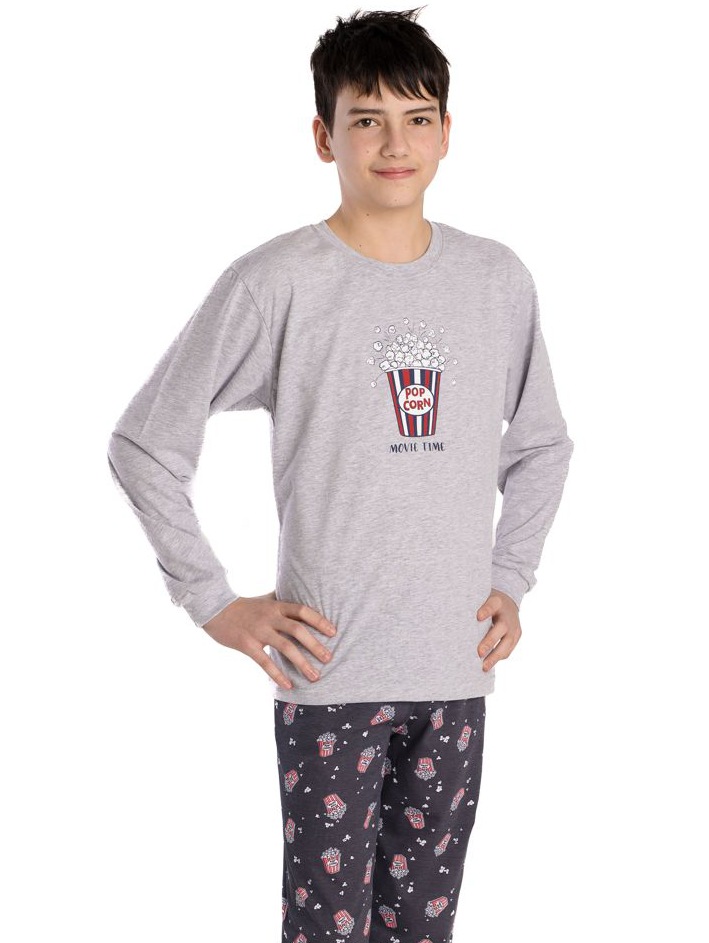 Chlapecké pyžamo Betty Mode šedé popcorn