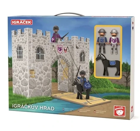 Efko Igráček - Igráčkův hrad se 2 rytíři a koněm