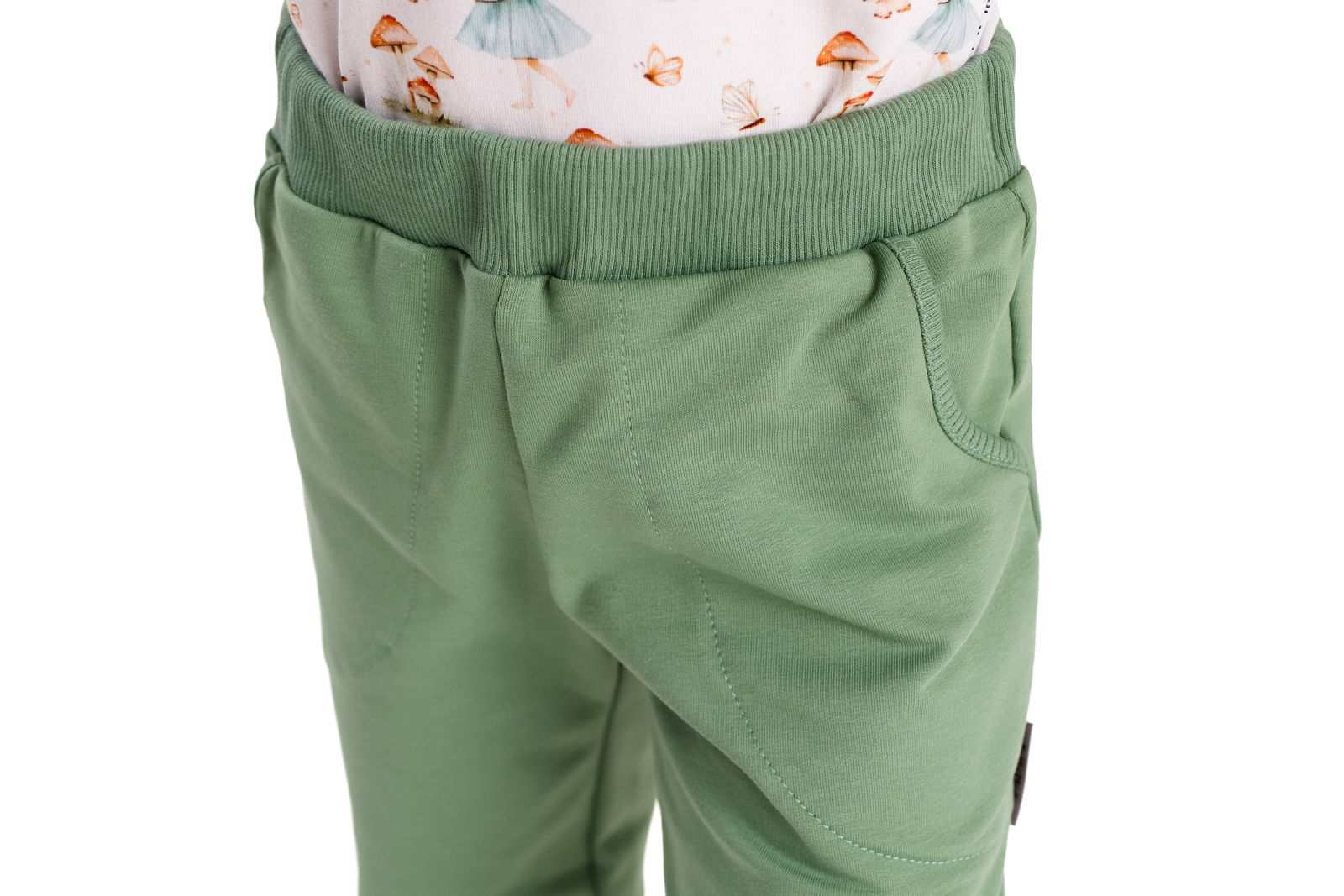 Dívčí tepláky s elastanem SLIM NEW vel. 110-152 olivové