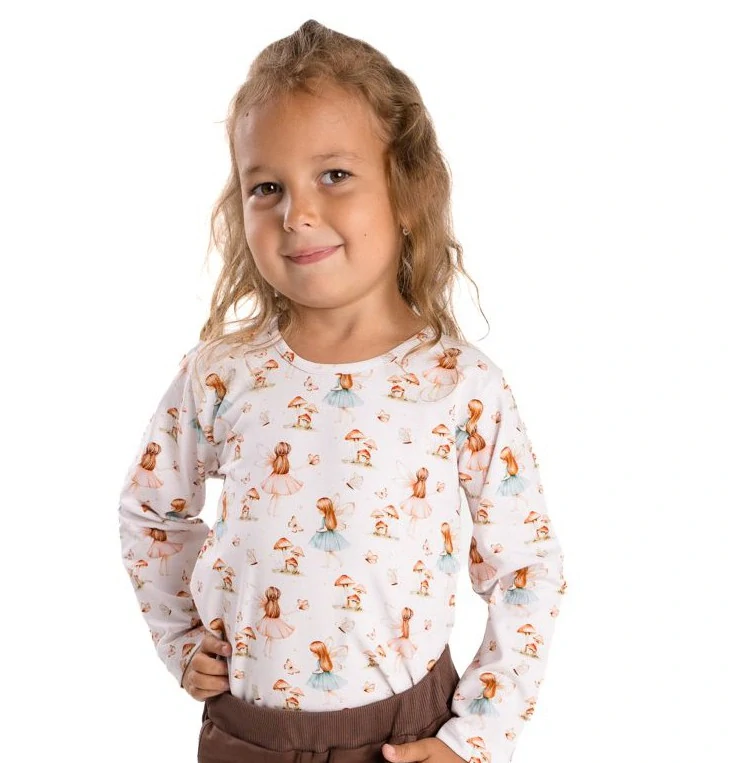 Dívčí triko Betty mode smetanové s tančící vílou