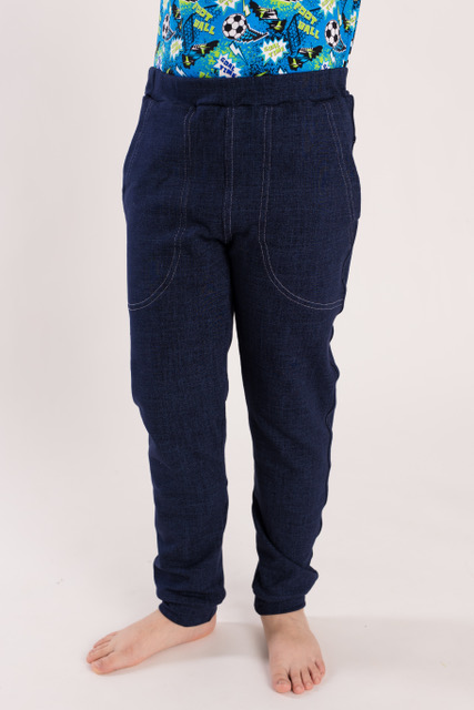 Chlapecké kalhoty - imitace rifloviny vel. 92-152 modré denim