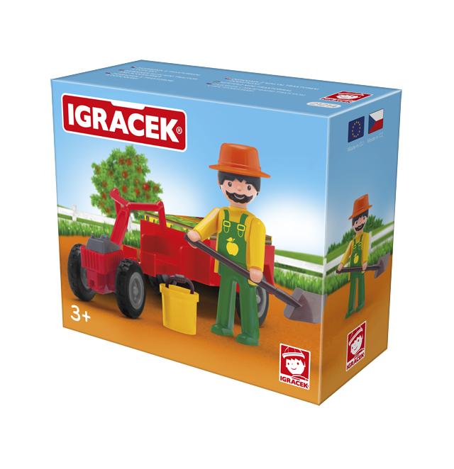 Igráček Zahradník s traktůrkem a doplňky