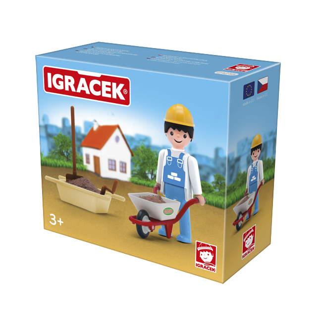 Igráček Zedník s kolečkem a dalšími doplňky