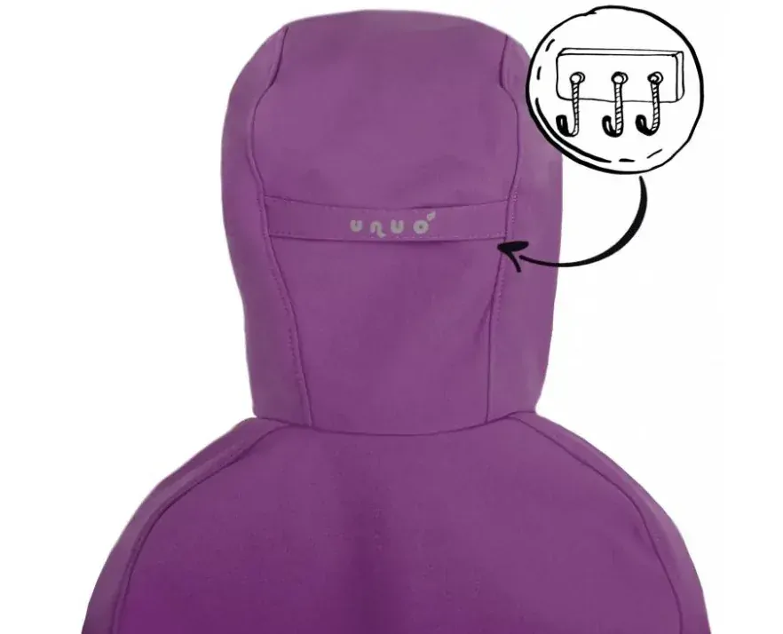 Dívčí softshellová bunda s fleecem Unuo jednorožci - fialová