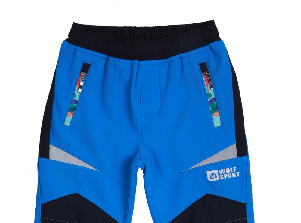 Chlapecké softshellové kalhoty Wolf s fleecem B2093 modré