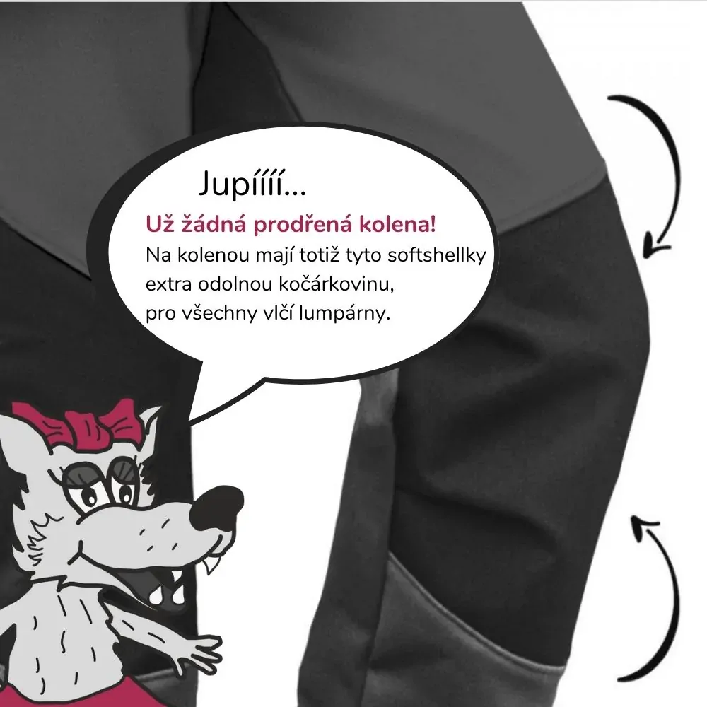 Dětské softshellové kalhoty Unuo Flexi s fleecem šedé 