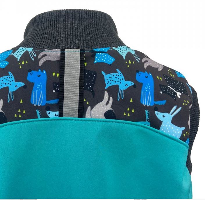 Chlapecká softshellová vesta s fleecem pejsci