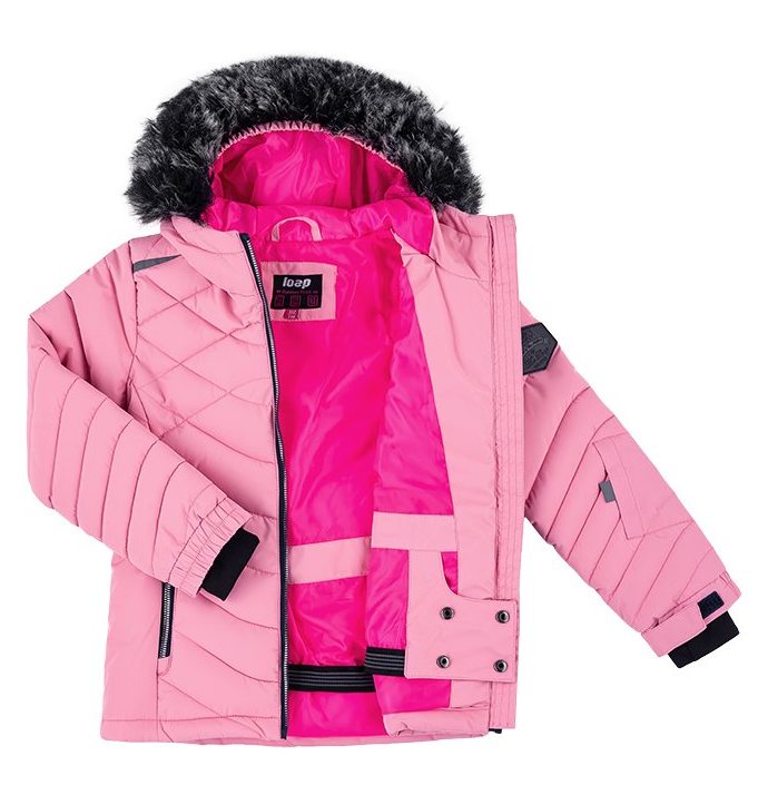 Dívčí lyžařská zimní bunda Loap Fully vel. 128,152 růžová