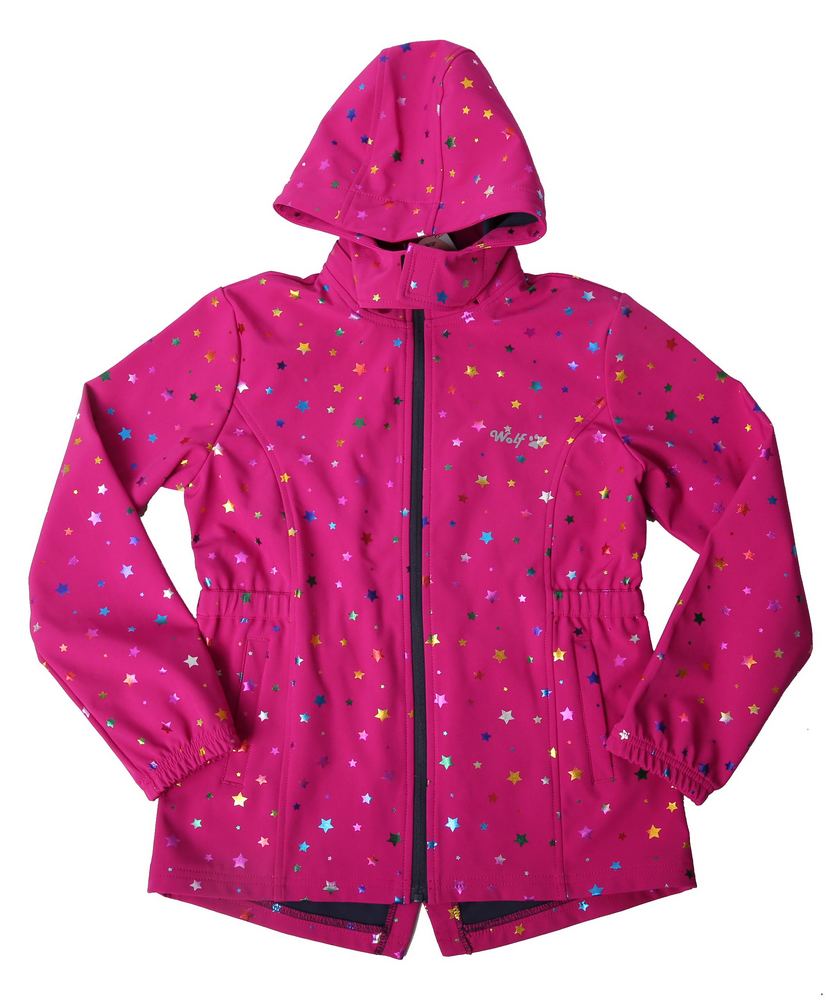 Dívčí softshellová bunda Wolf B2262 tmavě růžová