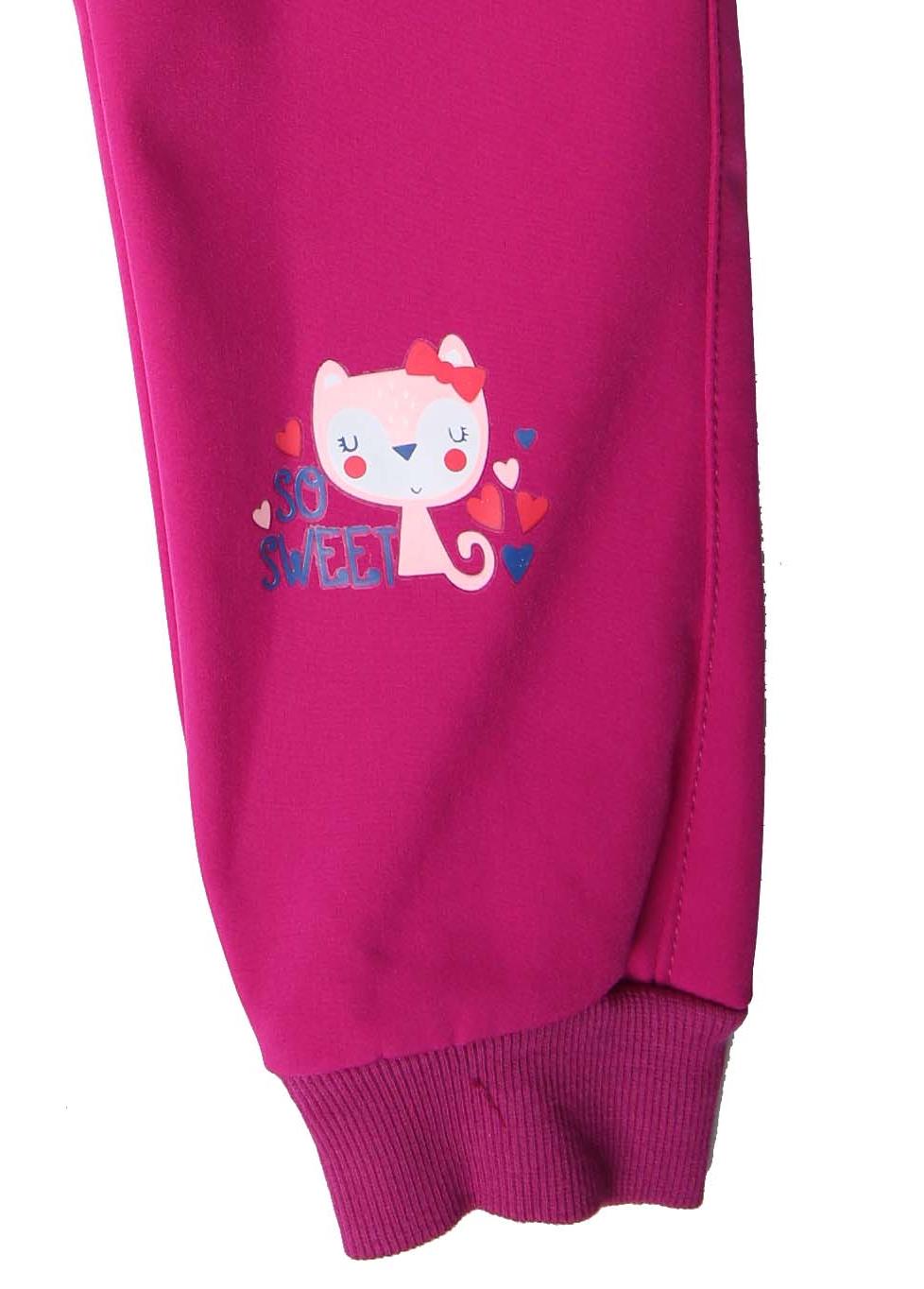 Dívčí softshellové kalhoty Wolf B2281 (jarní bez fleecu) tmavě růžové