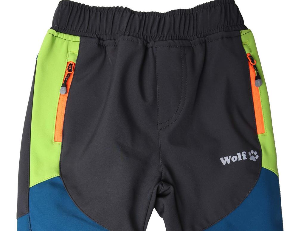 Chlapecké softshellové kalhoty Wolf B2283 (jarní bez fleecu)  šedé