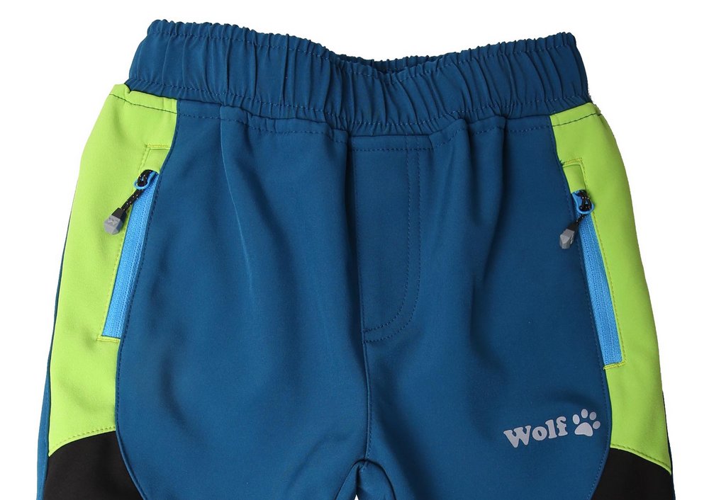 Chlapecké softshellové kalhoty Wolf B2283 (jarní bez fleecu)  petrolejové