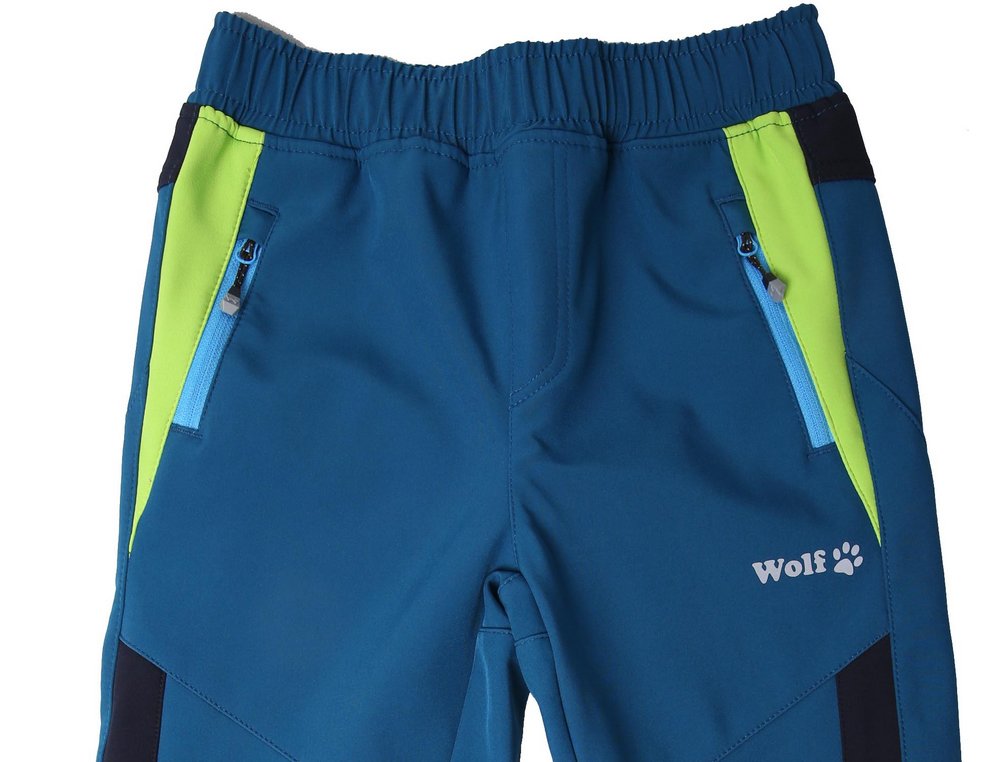 Chlapecké softshellové kalhoty Wolf B2284 (jarní bez fleecu) vel. 122,128  petrolejové