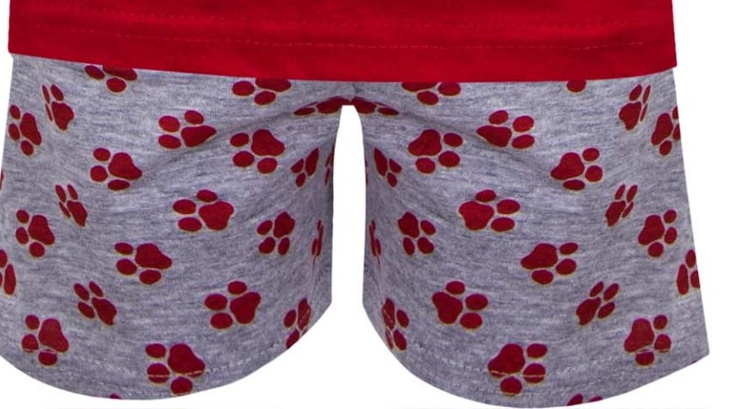 Chlapecké letní pyžamo Paw Patrol červené se šedou