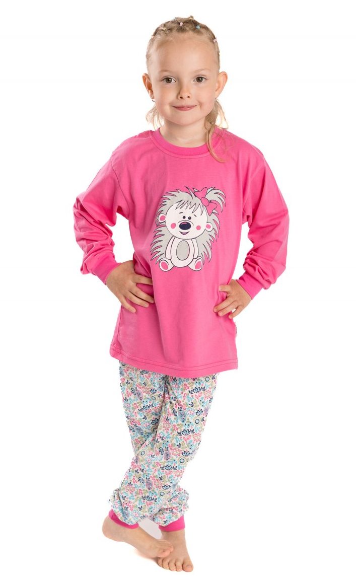 Dívčí pyžamo Betty Mode vel. 128 růžové ježek