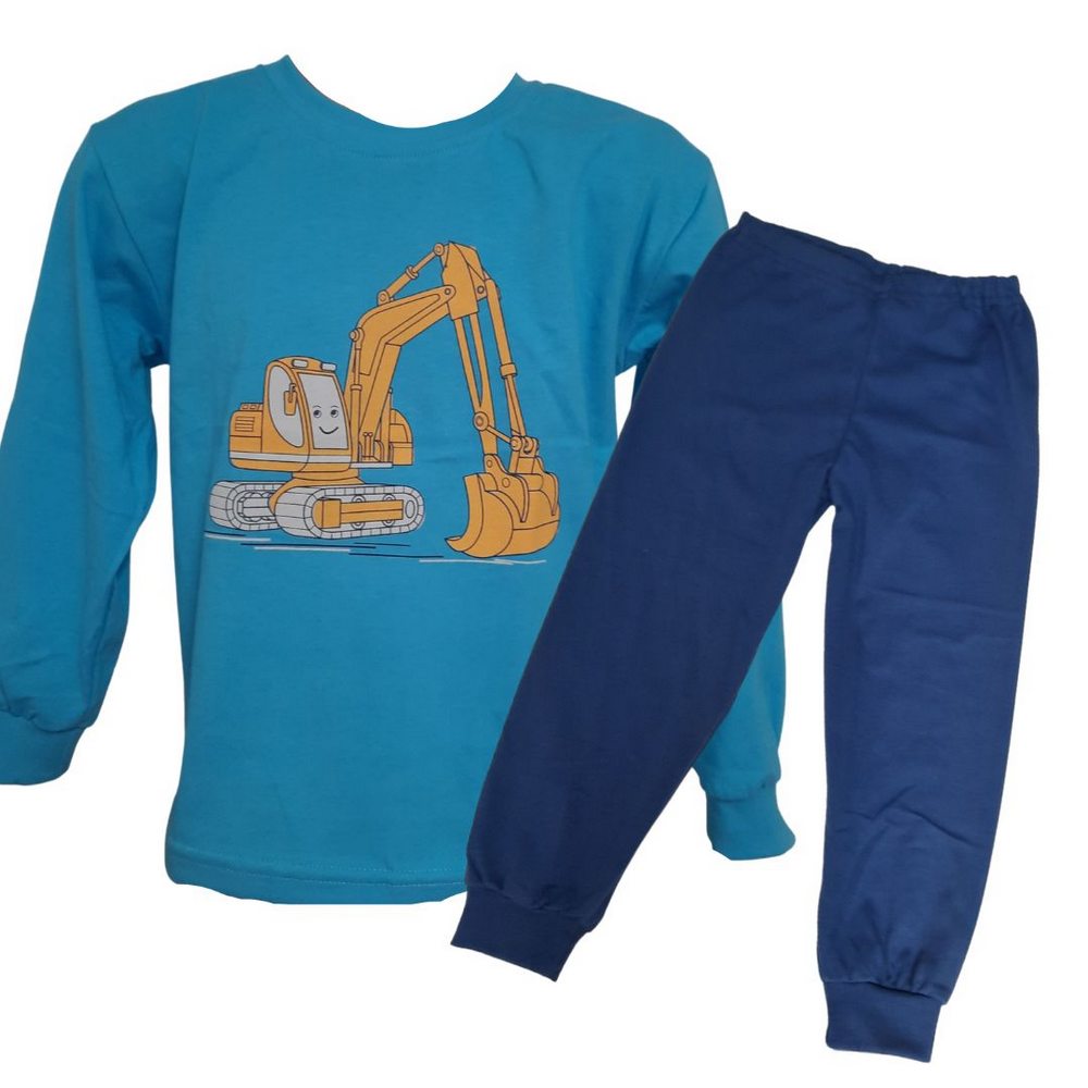 Chlapecké pyžamo Betty Mode modré s pásovým nakladačem