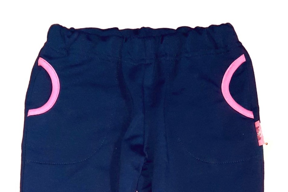 Dívčí tepláky Betty mode s elastanem vel. 98,116,122 tmavě modré kočička