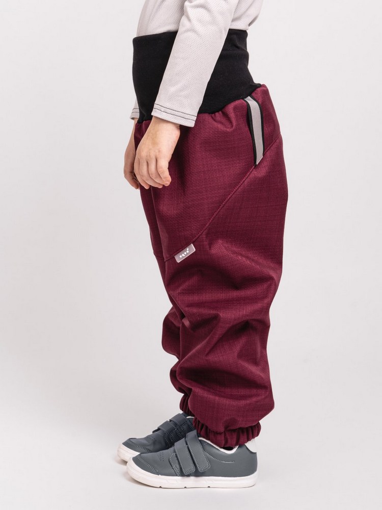 Zimní kalhoty Unuo s umělým kožíškem (LIGHT) vínové