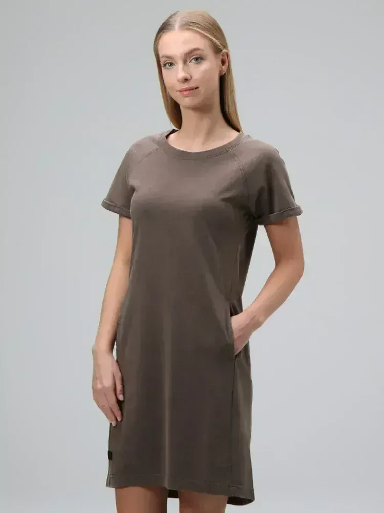 Dámské šaty Loap Denda z teplákoviny šedé