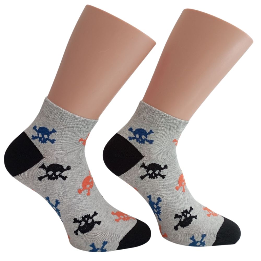 České chlapecké/pánské kotníkové ponožky REBEL šedé