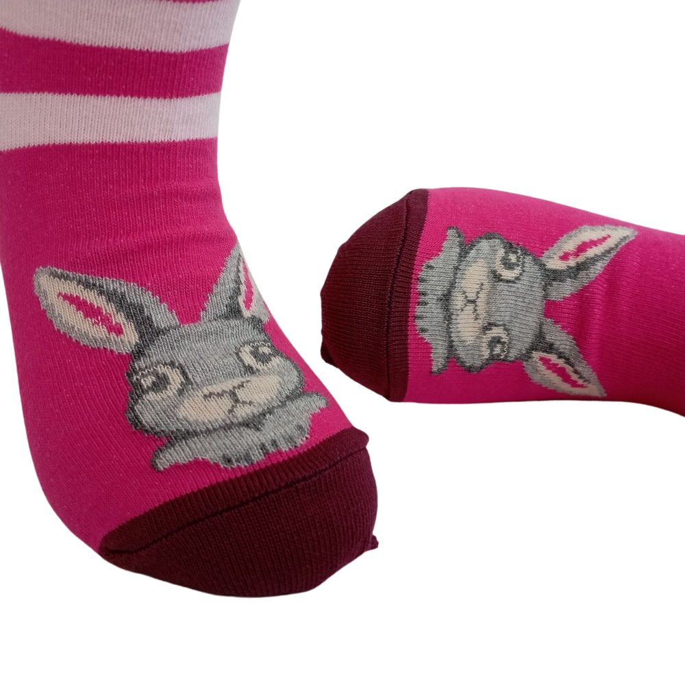 České dívčí ponožky Alva tmavě růžové