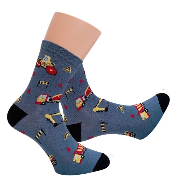 České chlapecké ponožky BAGR vel. 16-24 (euro 23-37) šedé