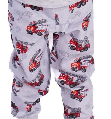Chlapecké pyžamo Betty Mode šedé hasiči