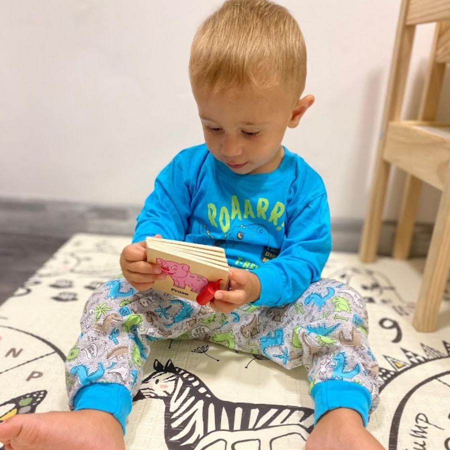 Chlapecké pyžamo Betty Mode tyrkysové T-REX