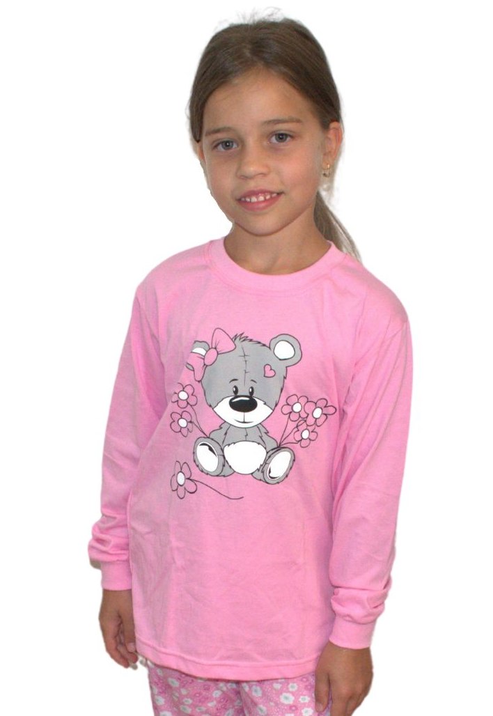 Dívčí pyžamo Betty Mode růžové s medvídkem