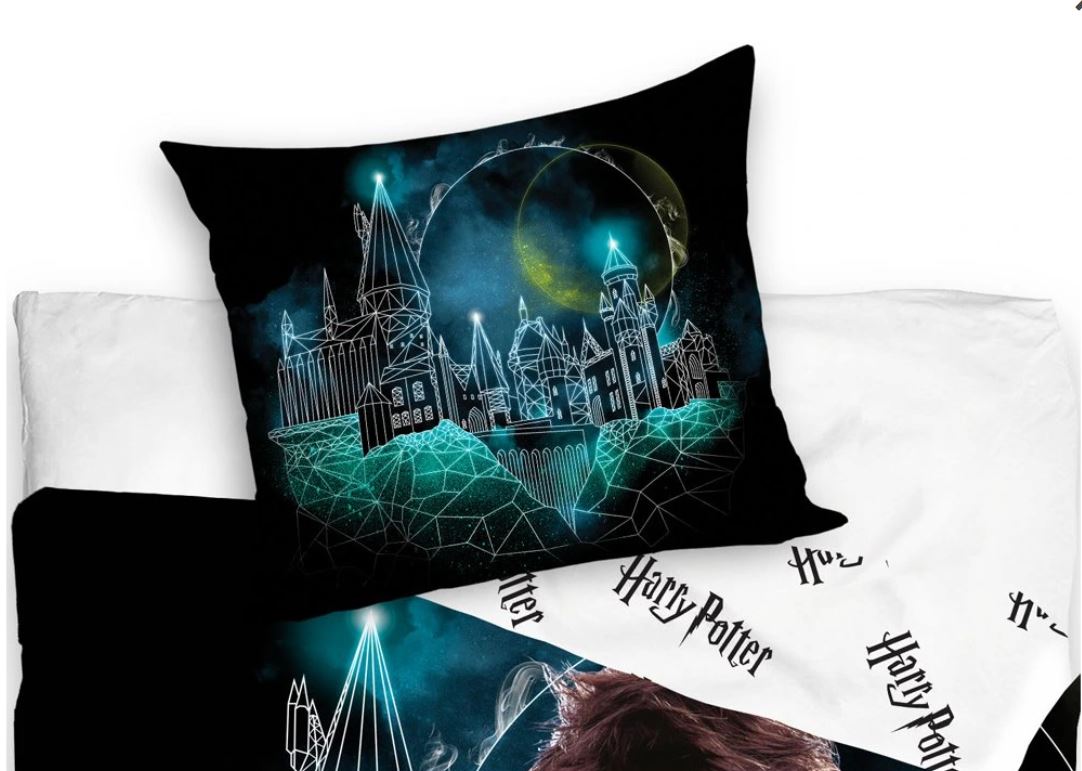 Povlečení na velkou postel Harry Potter Kouzelné Bradavice 140x200/70x90 cm