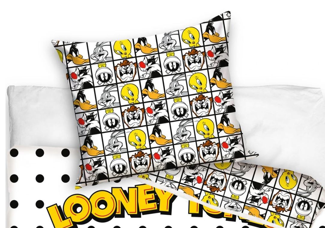 Povlečení na velkou postel Kamarádi z Looney Tunes 140x200/70x90 cm