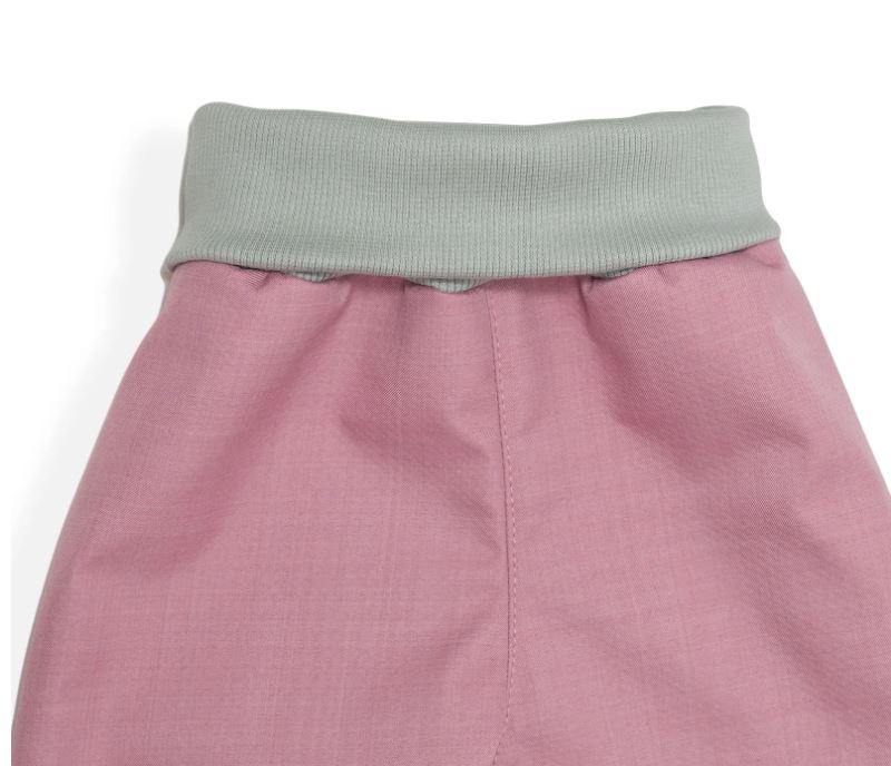 Dívčí rostoucí zimní softshellové kalhoty Esito s umělým kožíškem růžové