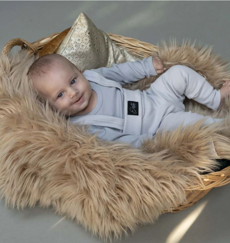 Rostoucí žebrované tepláčky Esito s kšandami - šedé