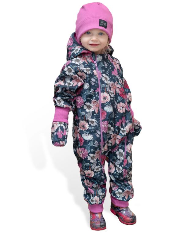 Rostoucí softshellová kombinéza Esito s fleecem Garden bloom