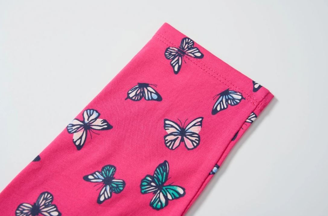 Dívčí legíny Wolf H2552B růžové s motýlky