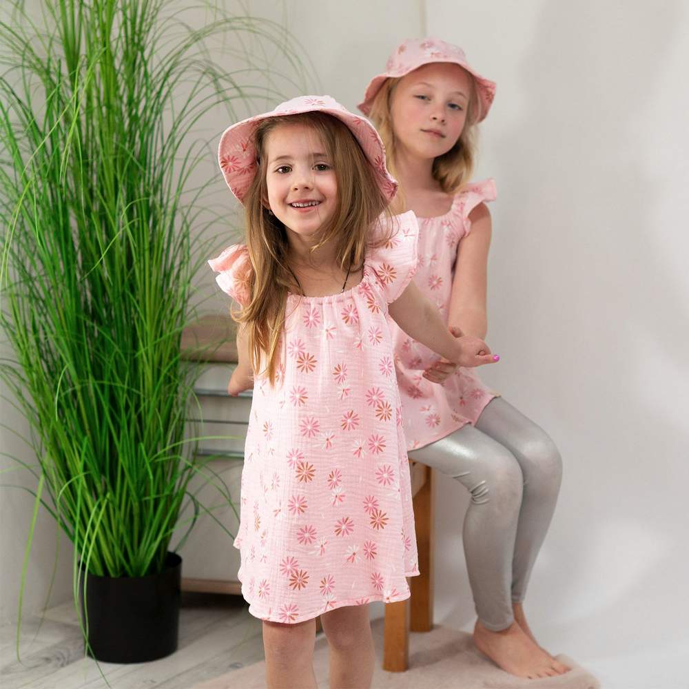 Mušelínové dívčí šaty Esito růžové