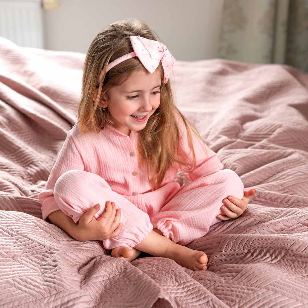 Dívčí mušelínové kalhoty Esito Luca růžové