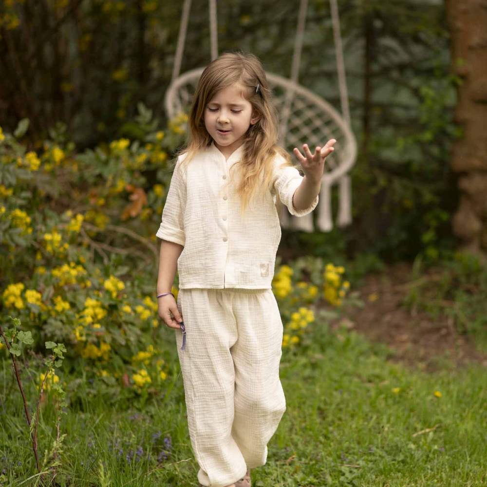 Dívčí mušelínová košile Esito Luca smetanová