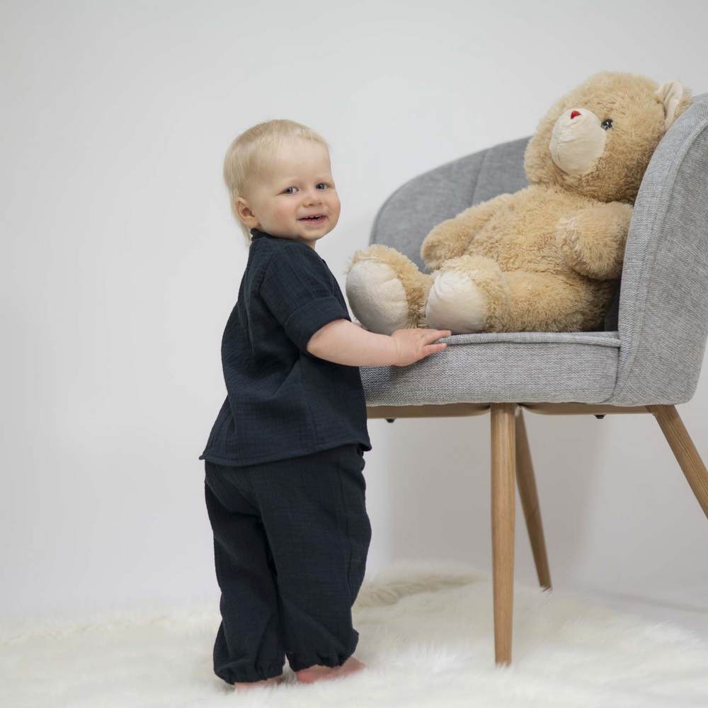 Dětská mušelínová košile Esito Luca černá