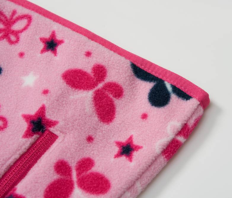 Fleecová dívčí mikina Wolf & Wolfie B2541 růžová