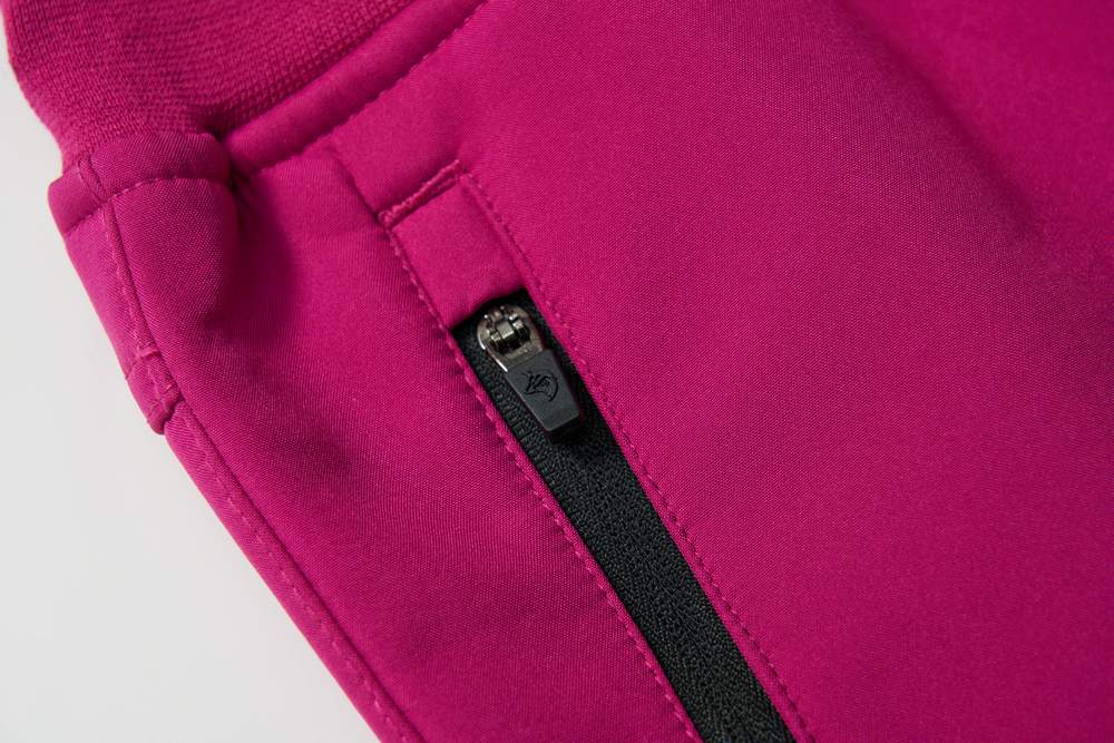 Dívčí softshellové kalhoty Wolf & Wolfie s fleecem B2591 tmavě růžové