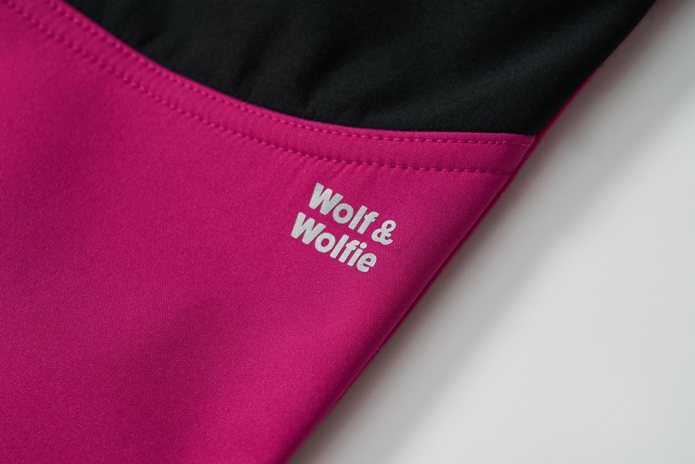 Dívčí softshellové kalhoty Wolf & Wolfie s fleecem B2592 tmavě růžové