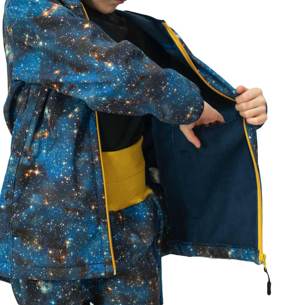 Dětská jarní/podzimní softshellová bunda Esito s fleecem duo GALAXIE