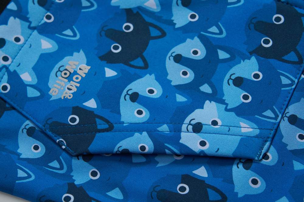 Chlapecká softshellová bunda Wolf & Wolfie s fleecem B2664 modrá