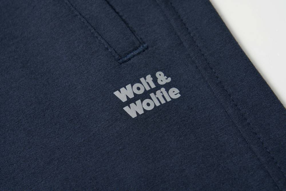 Pánské tepláky Wolf & Wolfie T2675B tmavě modré (rovná nohavice)