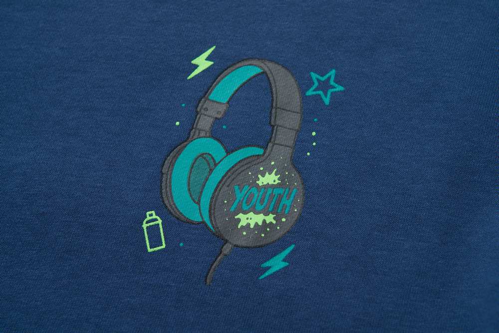 Chlapecká mikina Wolf & Wolfie M2652 s kapucí tmavě modrá