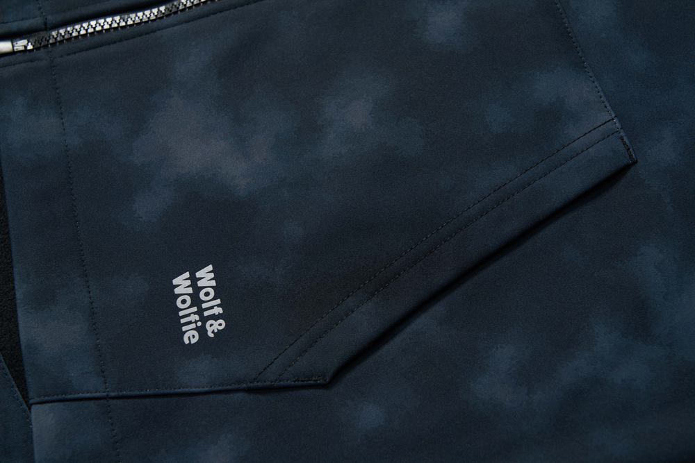 Chlapecká softshellová bunda Wolf & Wolfie s fleecem B2665 tmavě modrá