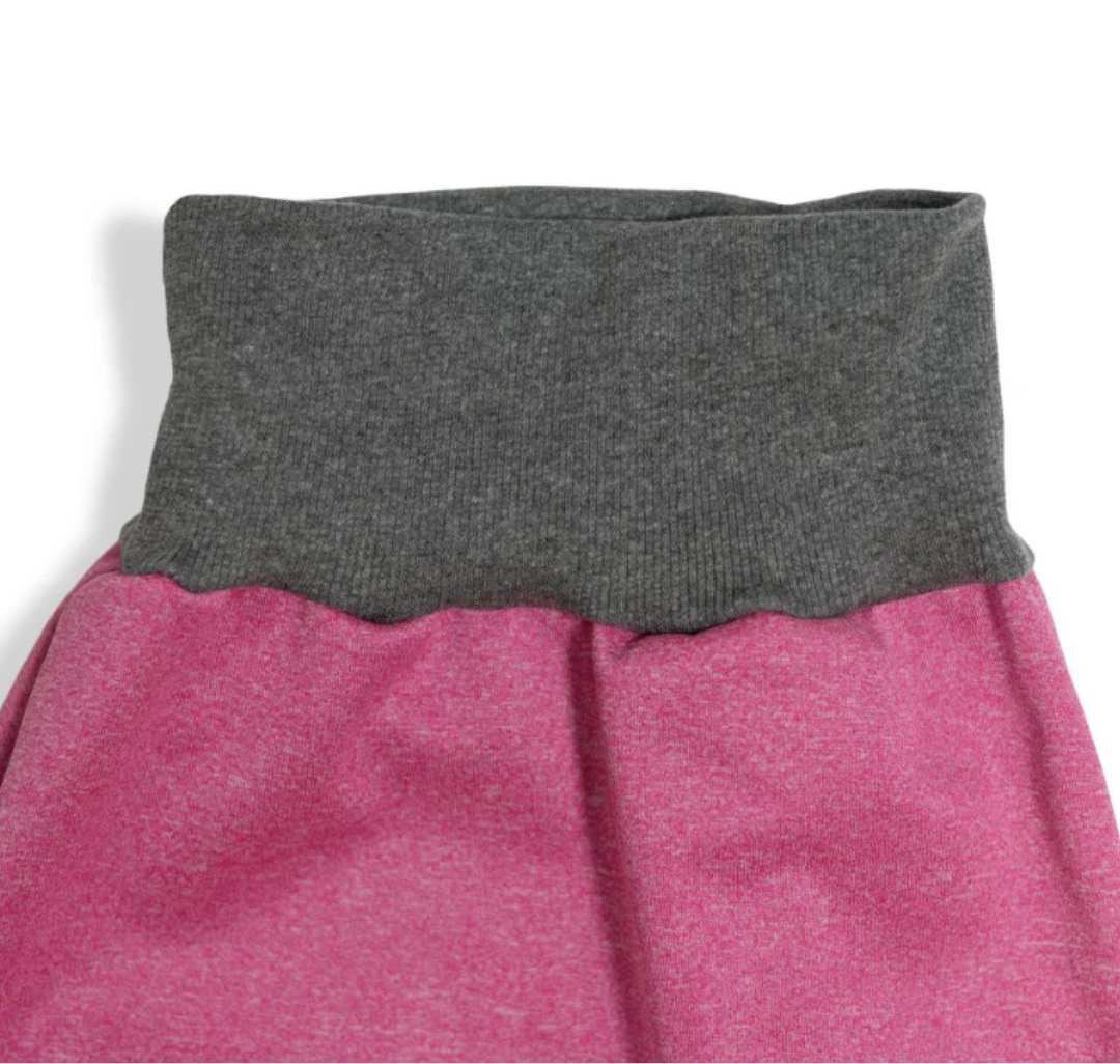 Dívčí rostoucí softshellové kalhoty Esito s fleecem vel. 74-86 růžový melír